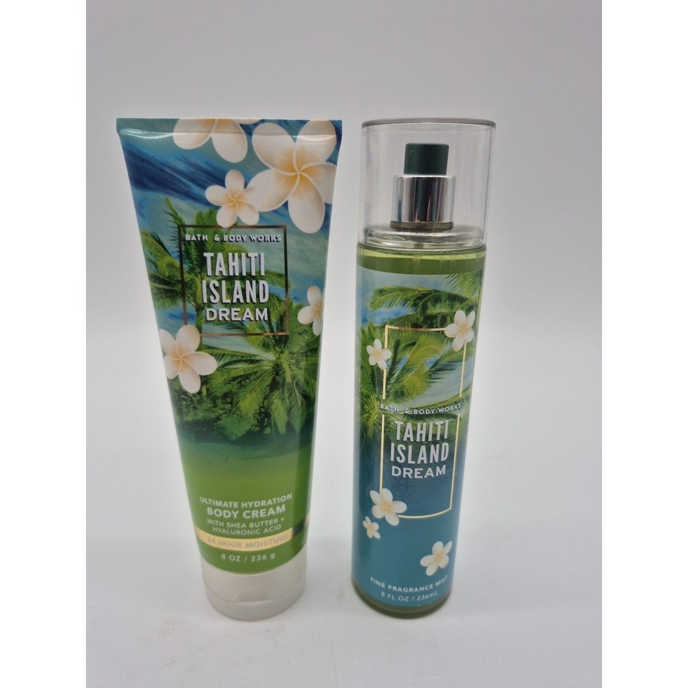 Bath & Body Works TAHITI ISLAND DREAM Fine Fragrance Mist + Body Cream